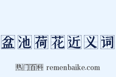 盆池荷花近义词是什么意思的图片